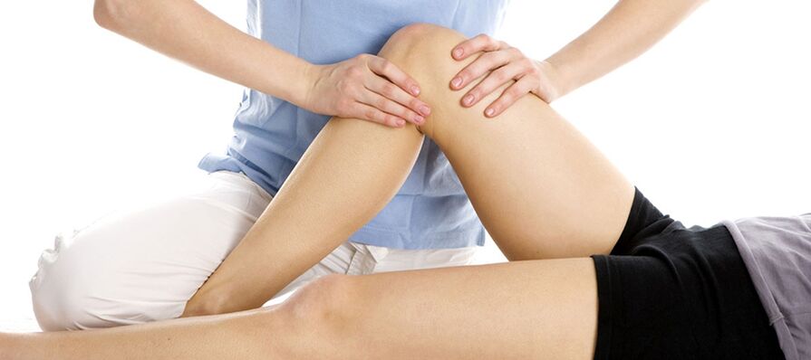 Massage procedure for knee arthrosis joint