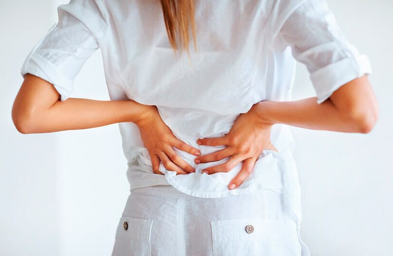 back pain in the lumbar region